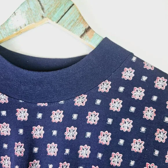 Vtg Original Venezia Sportswear Lane Bryant Floral Burst Short Waist Top, 18/20 - Picture 4 of 7